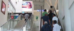 Domestic Departure, Escalator leading to Security Hold Area