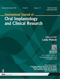 International Journal of Oral Implantology and Clinical Research