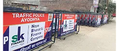 Traffic Barricade, Ayodhya