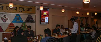 Restaurant digital screen-Barshala,Kamla Nagar,Delhi
