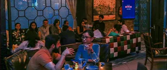 Restaurant digital screen-Record Room,Hauz Khas,Delhi