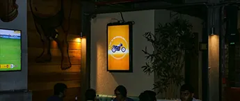 Restaurant digital screen-Station Bar,Connaught Place,Delhi