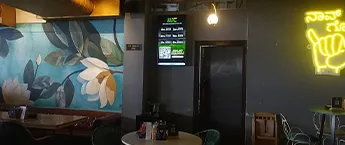 Restaurant digital screen-The Junkyard Cafe,Connaught Place,Delhi