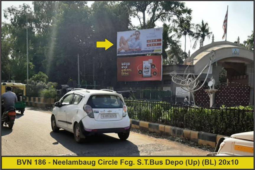 Billboard - Neelambaug Circle Fcg. S.T.Bus Depo,  Bhavnagar, Gujarat