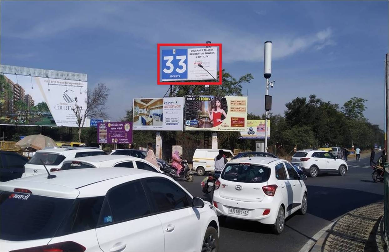 Billboard - Raksha Shakti Circle, Gandhinagar, Gujarat