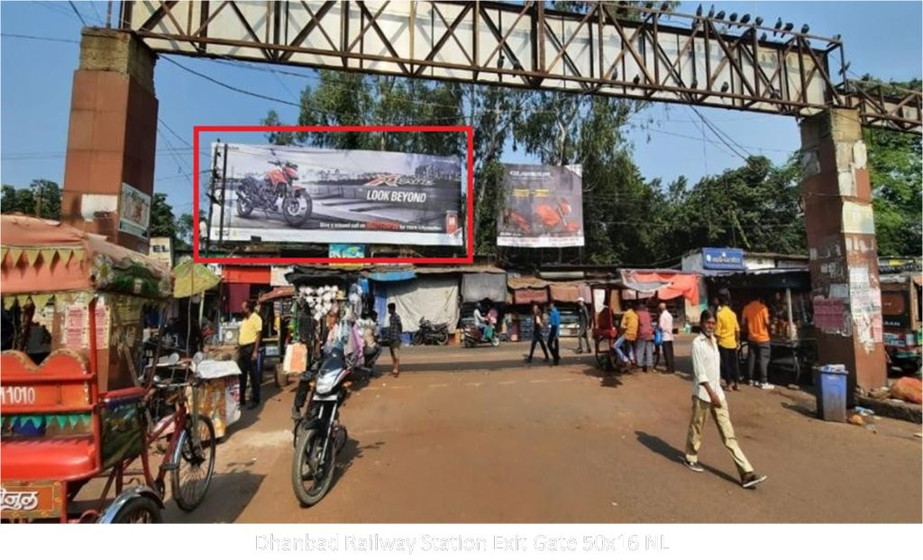 Hoarding-A, Jharkhand, Dhanbad Railway Station Exit Gate