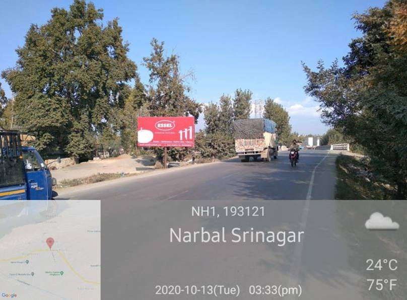 Billboard - HANJARA BRIDGE BARAMULLA,  Jammu and kashmir, JAMMU AND KASHMIR