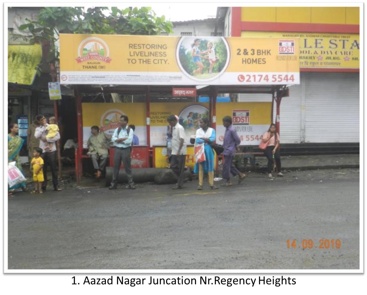 Bus Queue Shelter - - Aazad Nagar Juncation Nr.Regency Heights,   Thane,   Mumbai,   Maharashtra