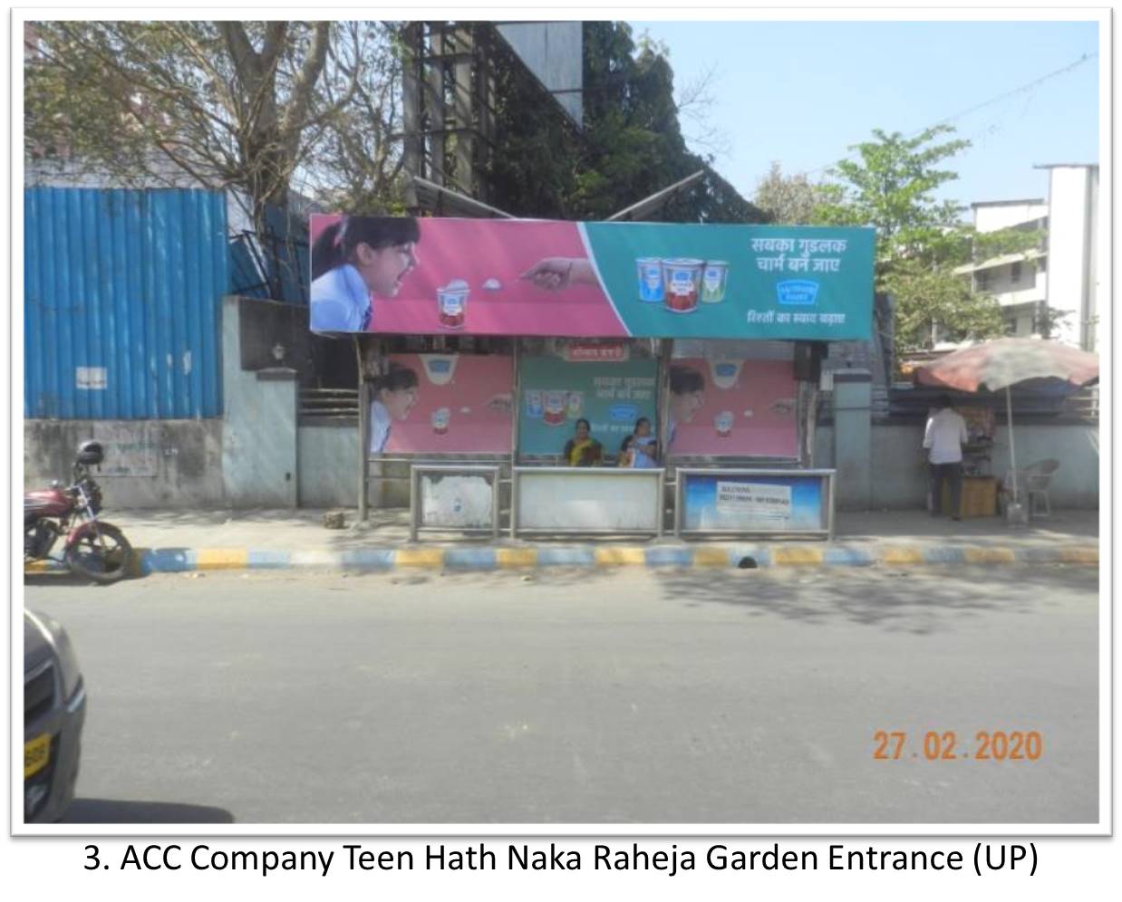 Bus Queue Shelter - - ACC Company Teen Hath Naka Raheja Garden Entrance (UP),   Thane,   Mumbai,   Maharashtra