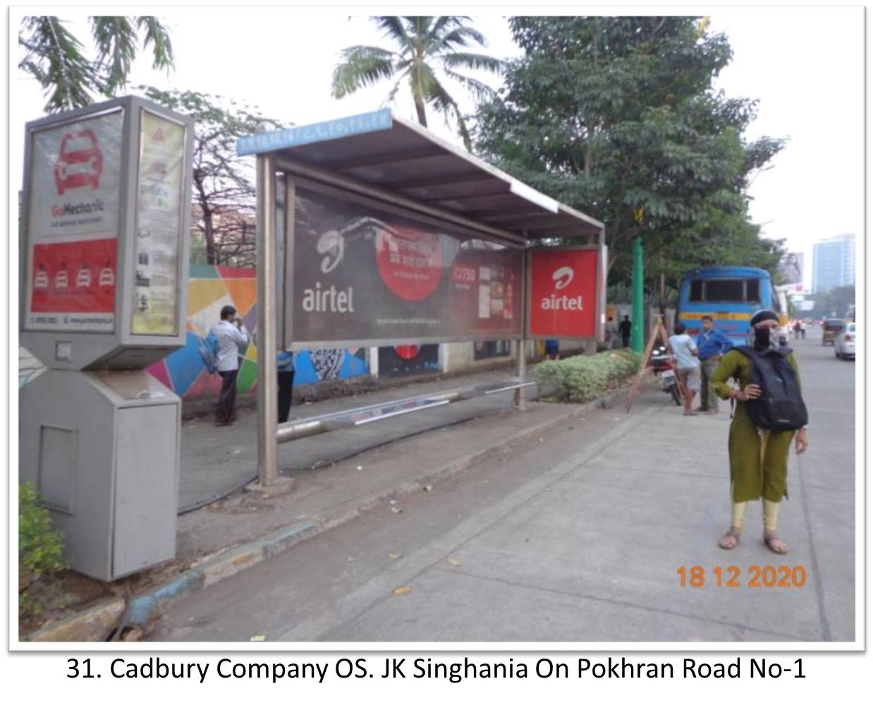 Bus Queue Shelter - - Cadbury Company O/S. JK Singhania On Pokhran Road No-1,   Thane,   Mumbai,   Maharashtra