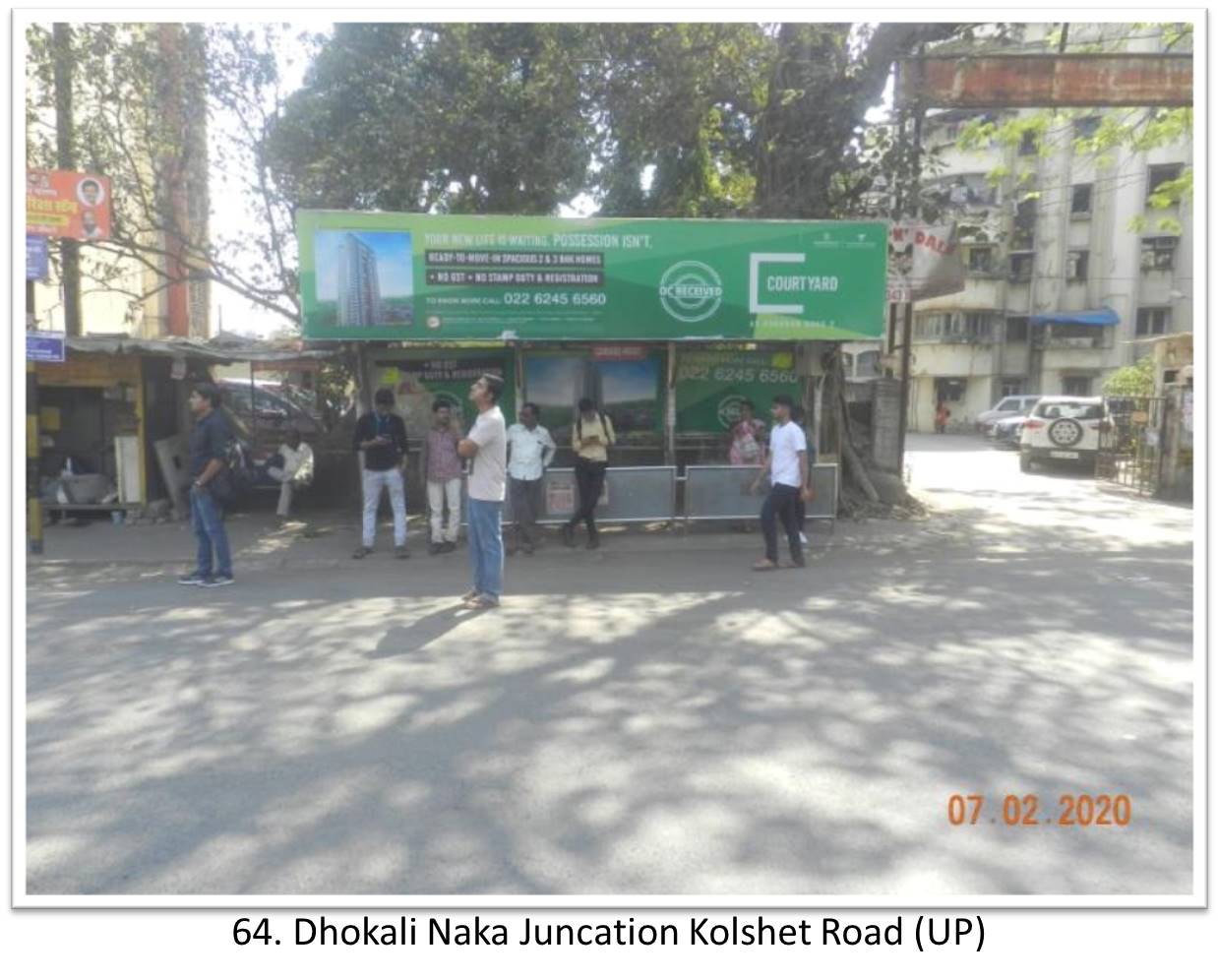 Bus Queue Shelter - - Dhokali Naka Juncation Kolshet Road (UP),   Thane,   Mumbai,   Maharashtra