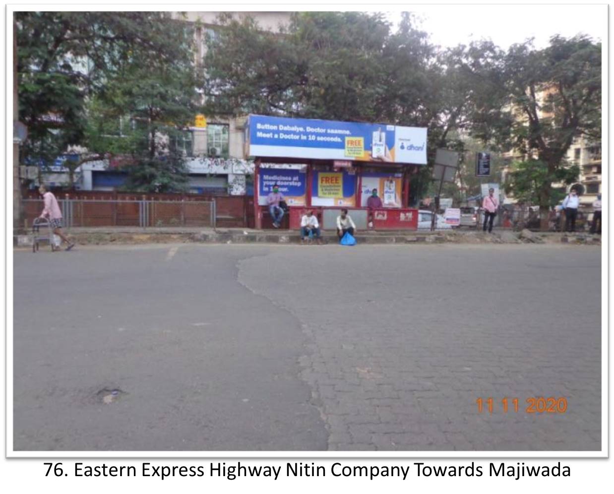 Bus Queue Shelter - - Eastern Express Highway Nitin Company Towards Majiwada,   Thane,   Mumbai,   Maharashtra