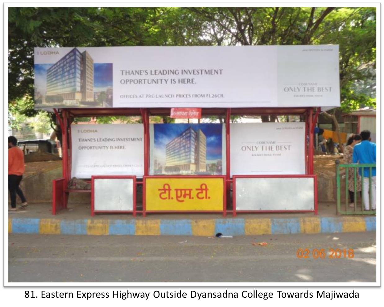 Bus Queue Shelter - - Eastern Express Highway Outside Dyansadna College Towards Majiwada,   Thane,   Mumbai,   Maharashtra