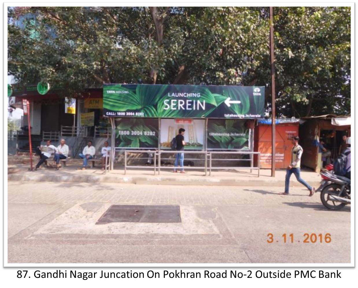 Bus Queue Shelter - - Gandhi Nagar Juncation On Pokhran Road No-2 Outside PMC Bank,   Thane,   Mumbai,   Maharashtra