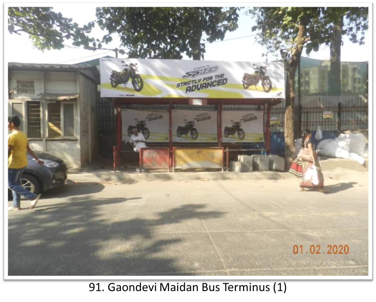 Bus Queue Shelter - - Gaondevi Maidan Bus Terminus (1),   Thane,   Mumbai,   Maharashtra