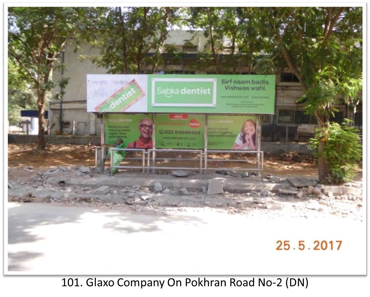 Bus Queue Shelter - - Glaxo Company On Pokhran Road No-2 (DN),   Thane,   Mumbai,   Maharashtra