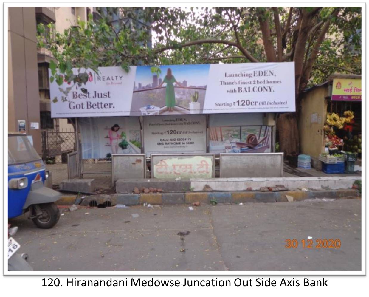 Bus Queue Shelter - - Hiranandani Medowse Juncation Out Side Axis Bank,   Thane,   Mumbai,   Maharashtra