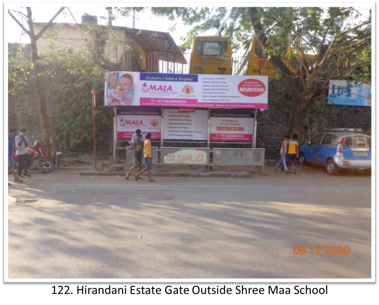 Bus Queue Shelter - - Hirandani Estate Gate Outside Shree Maa School,   Thane,   Mumbai,   Maharashtra