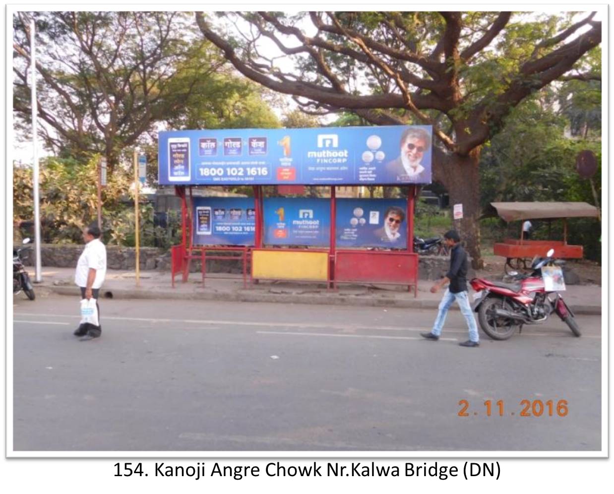 Bus Queue Shelter - - Kanoji Angre Chowk Nr.Kalwa Bridge (DN),   Thane,   Mumbai,   Maharashtra