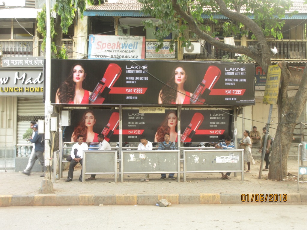 Bus Queue Shelter - Sion Station - Rani Laxmi Bai Chowk,   Sion,   Mumbai,   Maharashtra