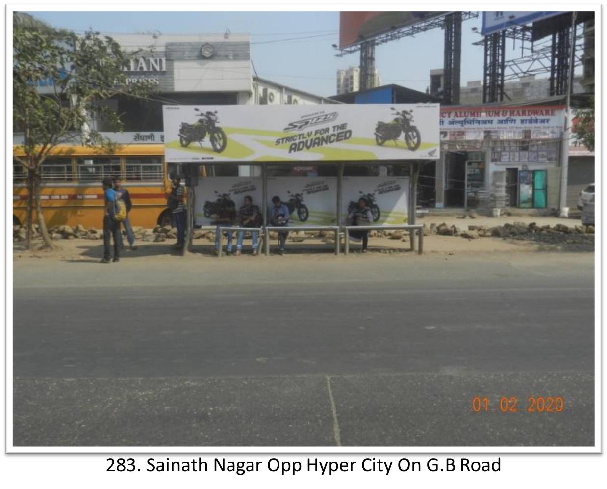 Bus Queue Shelter - - Sainath Nagar Opp Hyper City On G.B Road,   Thane,   Mumbai,   Maharashtra