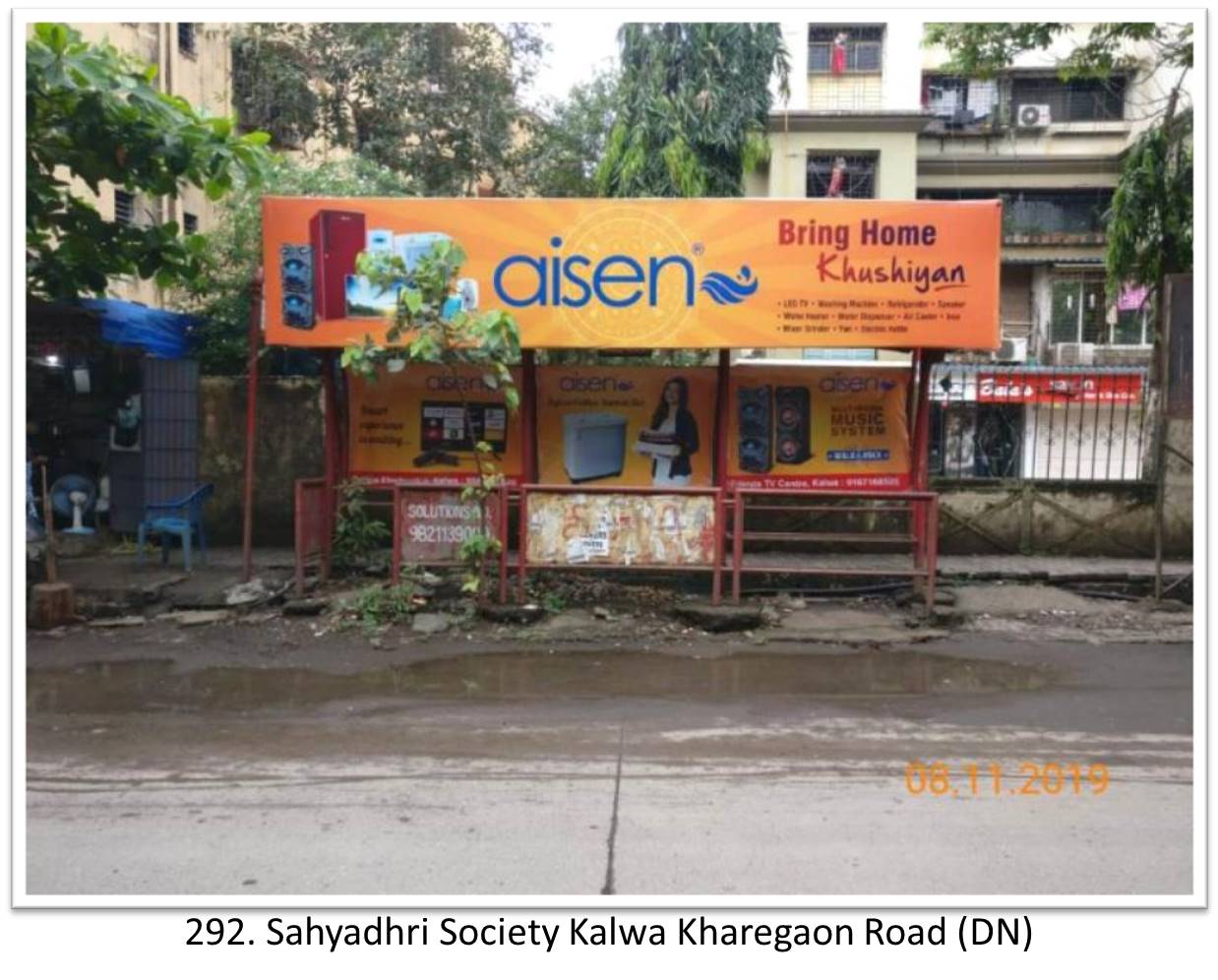 Bus Queue Shelter - - Sahyadhri Society Kalwa Kharegaon Road (DN),   Thane,   Mumbai,   Maharashtra