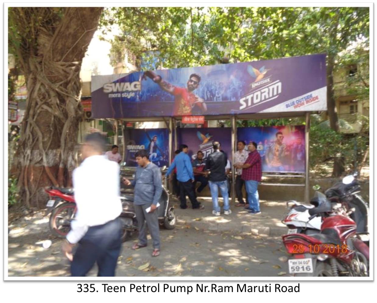 Bus Queue Shelter - - Teen Petrol Pump Nr.Ram Maruti Road,   Thane,   Mumbai,   Maharashtra