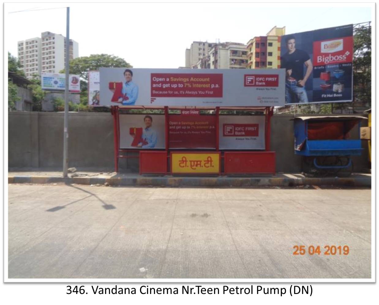 Bus Queue Shelter - - Vandana Cinema Nr.Teen Petrol Pump (DN),   Thane,   Mumbai,   Maharashtra