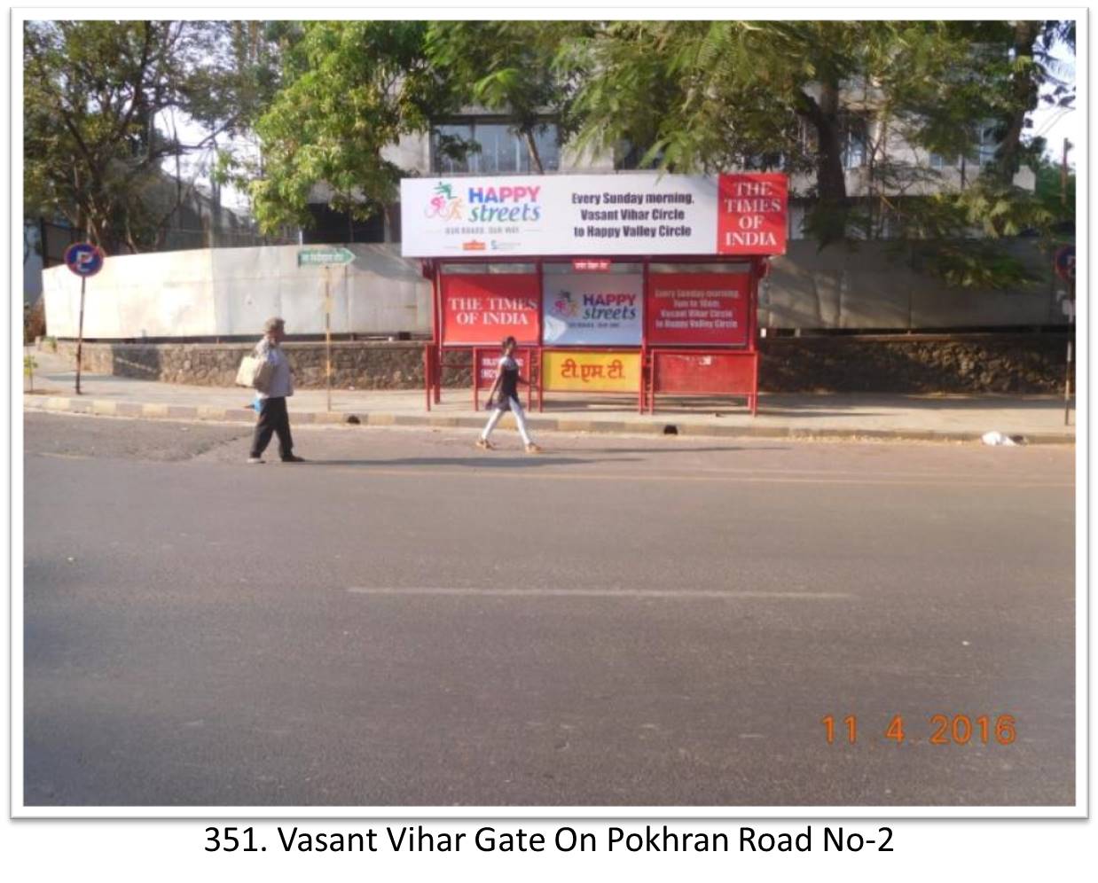 Bus Queue Shelter - - Vasant Vihar Gate On Pokhran Road No-2,   Thane,   Mumbai,   Maharashtra