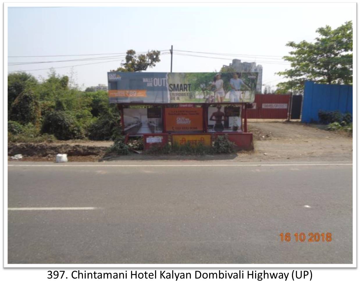 Bus Queue Shelter - - Chintamani Hotel Kalyan Dombivali Highway (UP),   Thane,   Mumbai,   Maharashtra