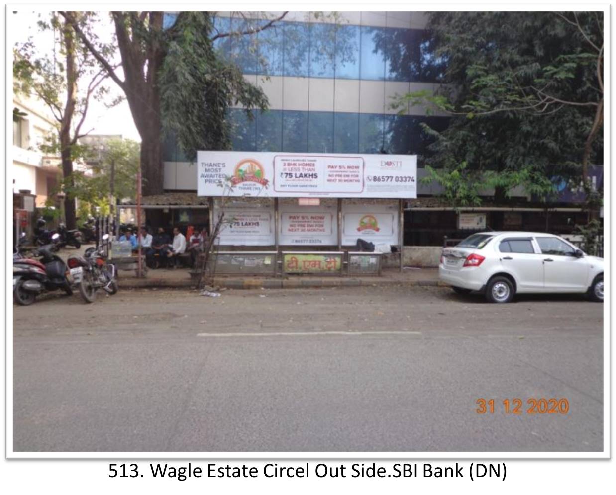 Bus Queue Shelter - - Wagle Estate Circel Out Side.SBI Bank (DN),   Thane,   Mumbai,   Maharashtra