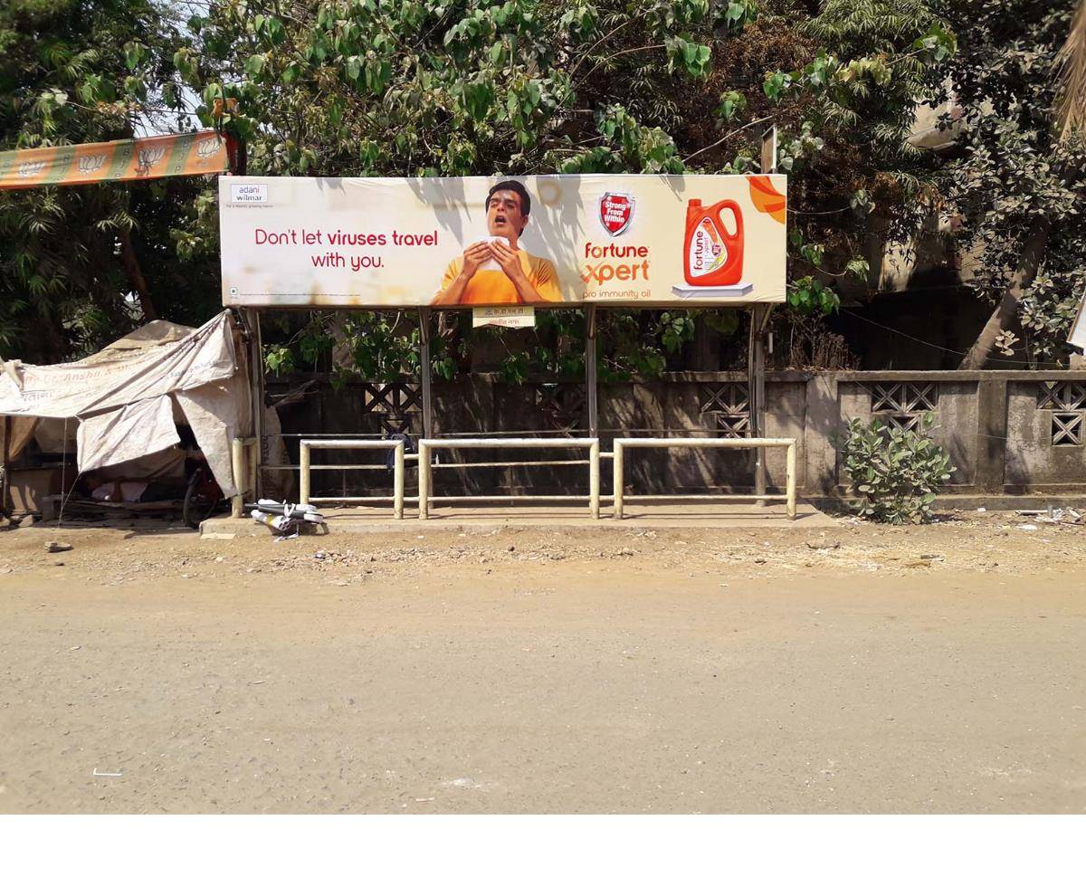 Bus Queue Shelter - Navnit Nagar - Navnit Nagar Last Stop,   Dombivali,   Mumbai,   Maharashtra