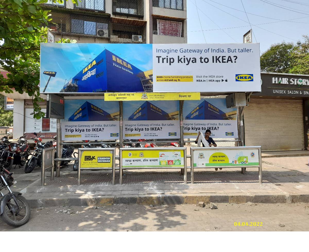 Bus Queue Shelter - Nr.Gurukul School - Chikanghar,   Kalyan,   Mumbai,   Maharashtra