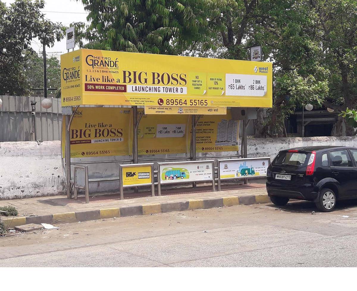 Bus Queue Shelter - Nr. Bhoir Wadi - Bhoirwadi,   Kalyan,   Mumbai,   Maharashtra