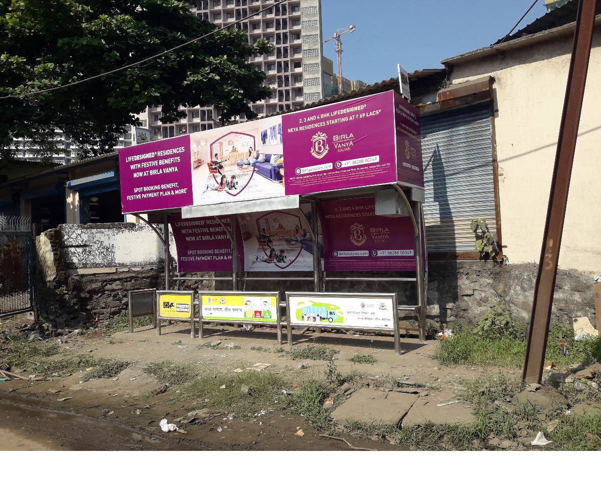 Bus Queue Shelter - Opp Madhusudan Tower - Shahad Phatak,   Kalyan,   Mumbai,   Maharashtra