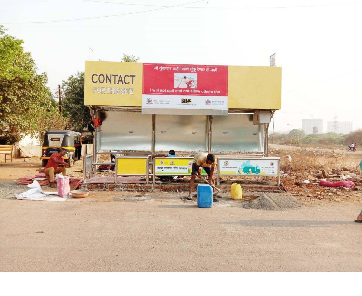 Bus Queue Shelter - Galegaon - Galegaon ( Tare Market ),   Kalyan,   Mumbai,   Maharashtra