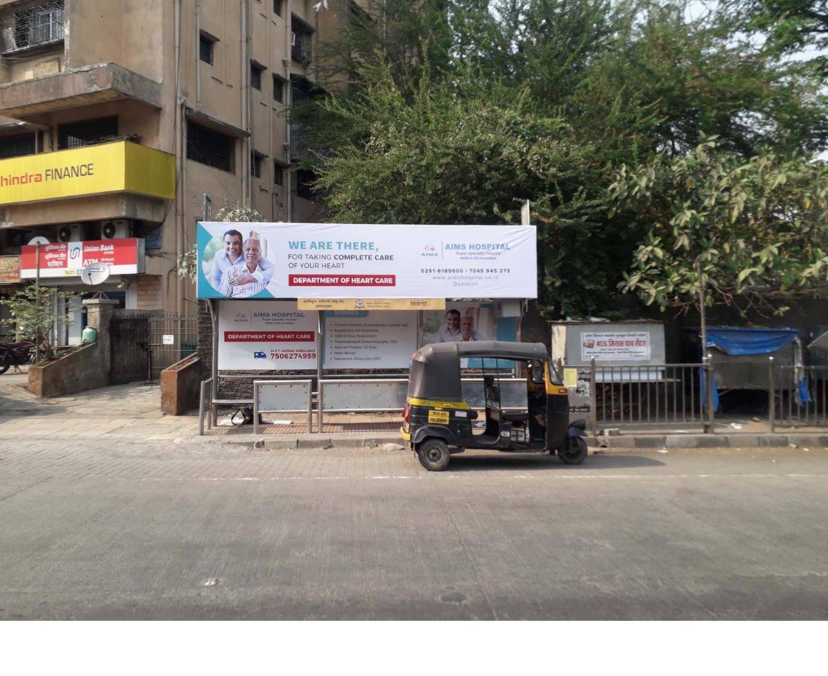 Bus Queue Shelter - Nr.Cor Bank - Syndigate,   Kalyan,   Mumbai,   Maharashtra