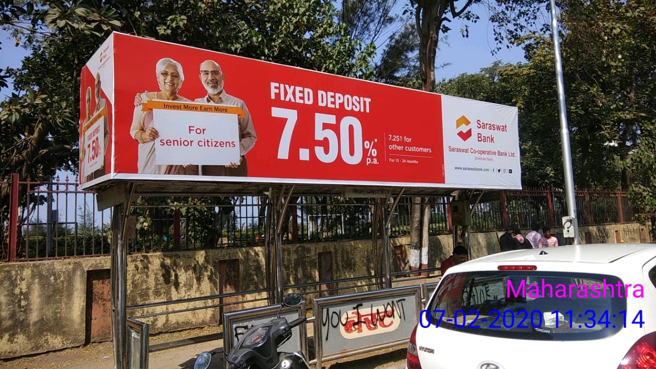 Bus Queue Shelter - Veer Savarkar Road - Hinduja Hospital,   Mahim,   Mumbai,   Maharashtra