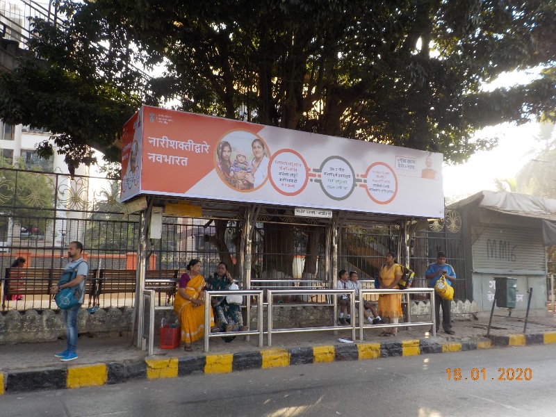 Bus Queue Shelter - Causeway Road - Mahim Causeway,   Mahim,   Mumbai,   Maharashtra