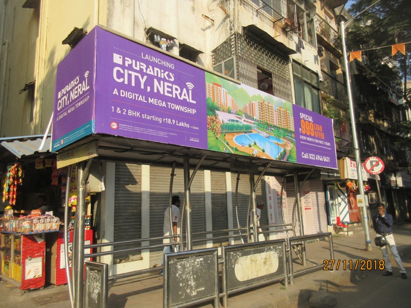 Bus Queue Shelter - L. J. Road - Sitladevi Mandir,   Mahim,   Mumbai,   Maharashtra