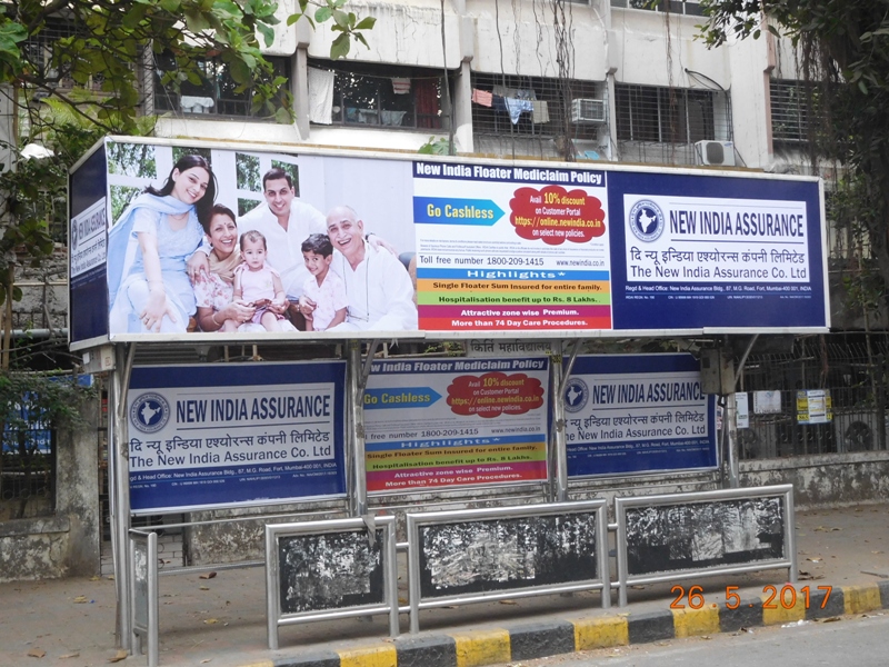 Bus Queue Shelter - Veer Savarkar Road - Kirti College,   Prabhadevi,   Mumbai,   Maharashtra