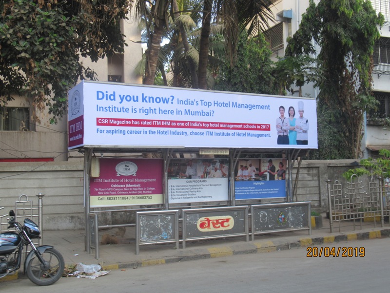 Bus Queue Shelter - Veer Savarkar Road - Catering College,   Shivaji Park,   Mumbai,   Maharashtra