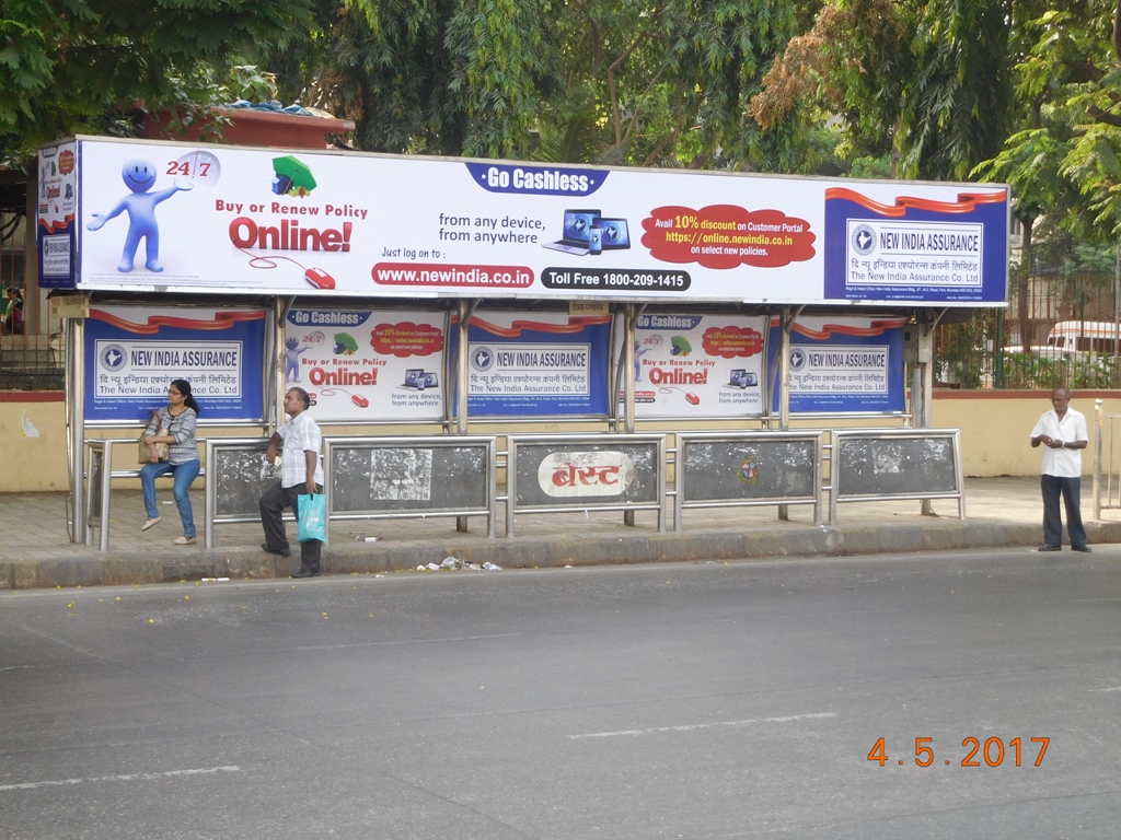 Bus Queue Shelter - B. A. Road - Tilak Hospital,   Sion,   Mumbai,   Maharashtra