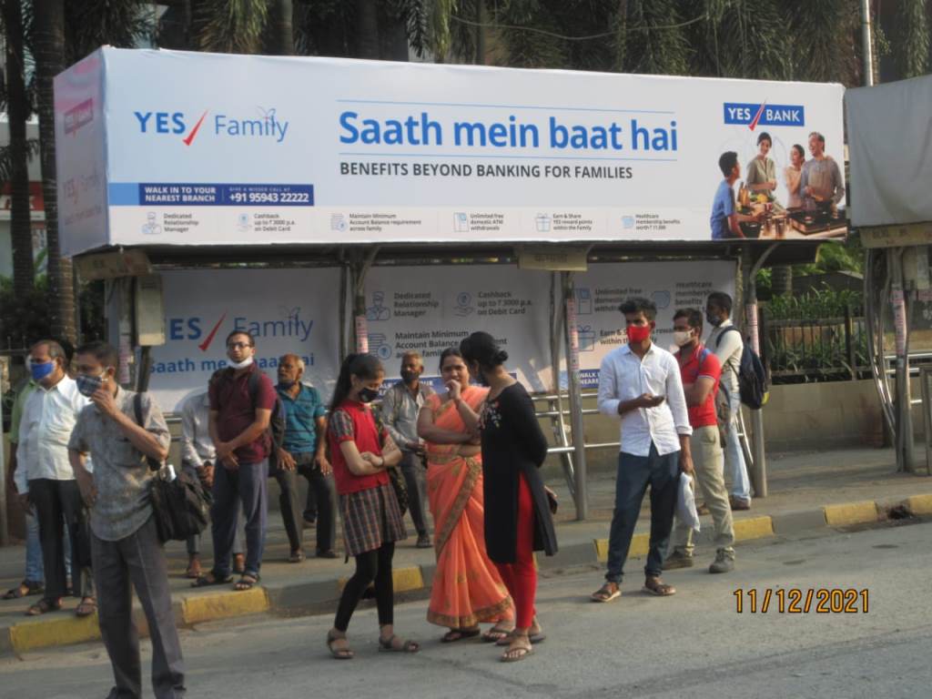 Bus Queue Shelter - L. B. S. Road - Kamani-2,   Kurla (W),   Mumbai,   Maharashtra