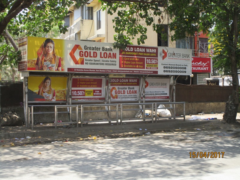 Bus Queue Shelter - Waman Tukaram Patil Marg - Amar Cinema,   Chembur,   Mumbai,   Maharashtra