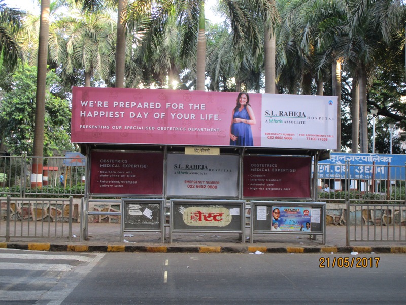 Bus Queue Shelter - Nappu Road - Hindu Colony,   Dadar (E),   Mumbai,   Maharashtra