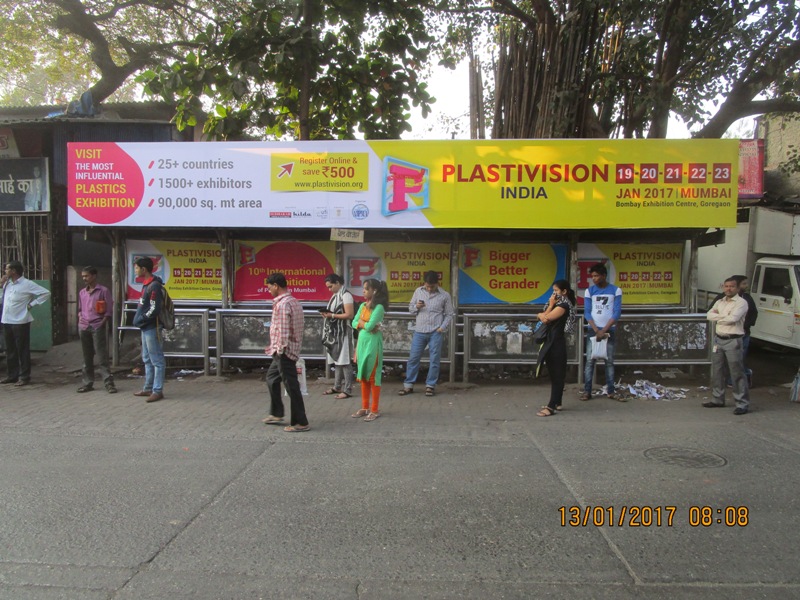 Bus Queue Shelter - Kale Marg - Bail Bazaar,   Kurla (W),   Mumbai,   Maharashtra