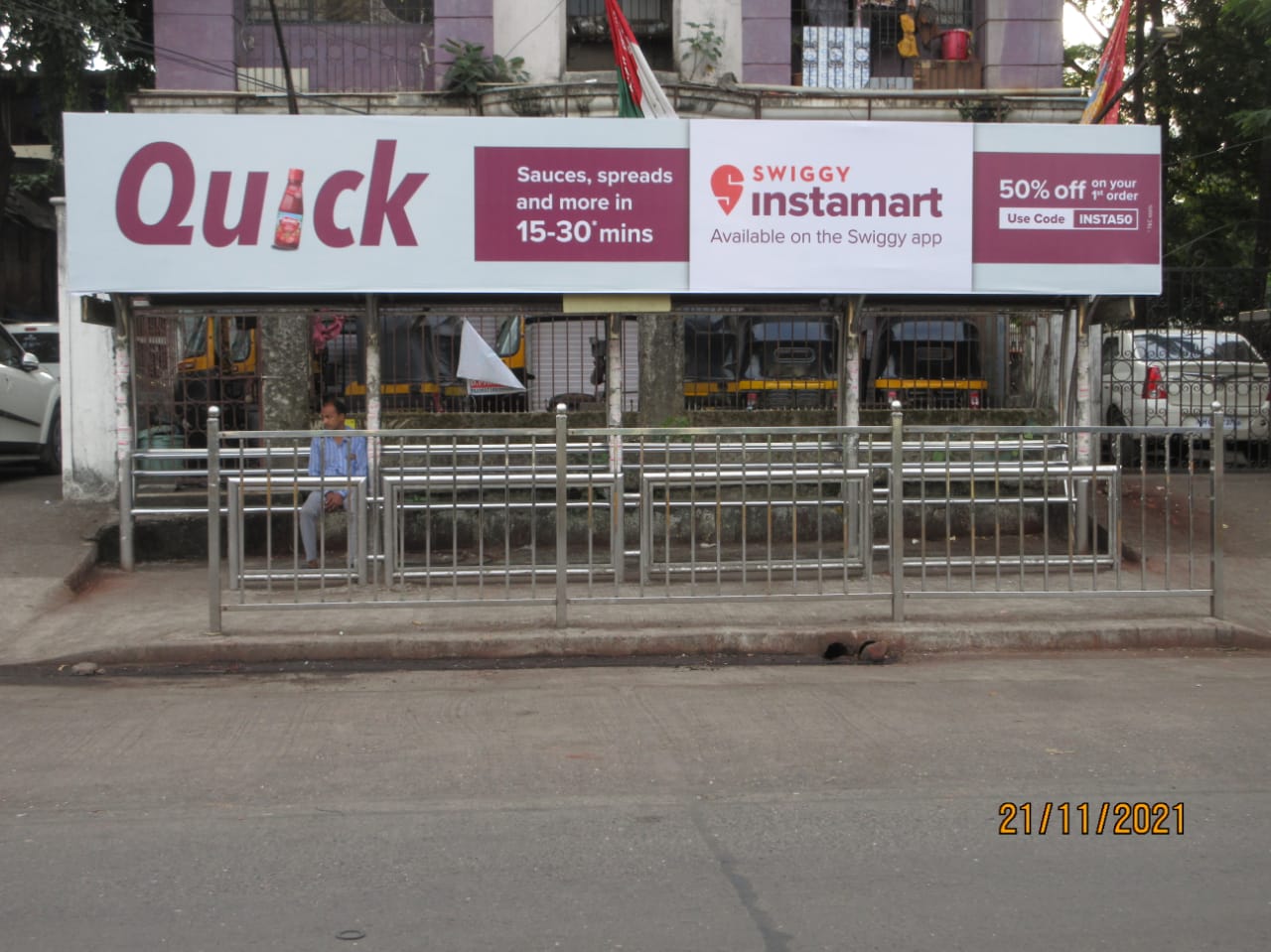 Bus Queue Shelter - L. B. S. Road - Kurla Garden,   Kurla (W),   Mumbai,   Maharashtra