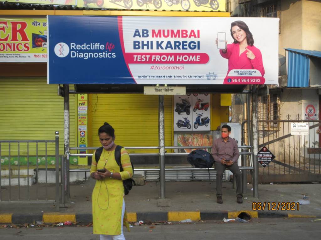 Bus Queue Shelter - L. B. S. Road - Sheetal Cinema,   Kurla (W),   Mumbai,   Maharashtra