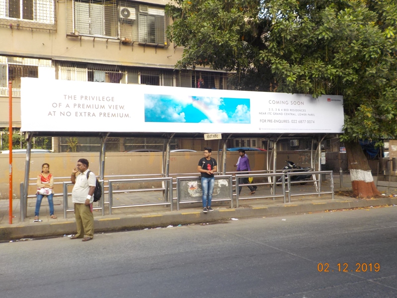 Bus Queue Shelter - B. A. Road - Gandhi Market,   Sion,   Mumbai,   Maharashtra